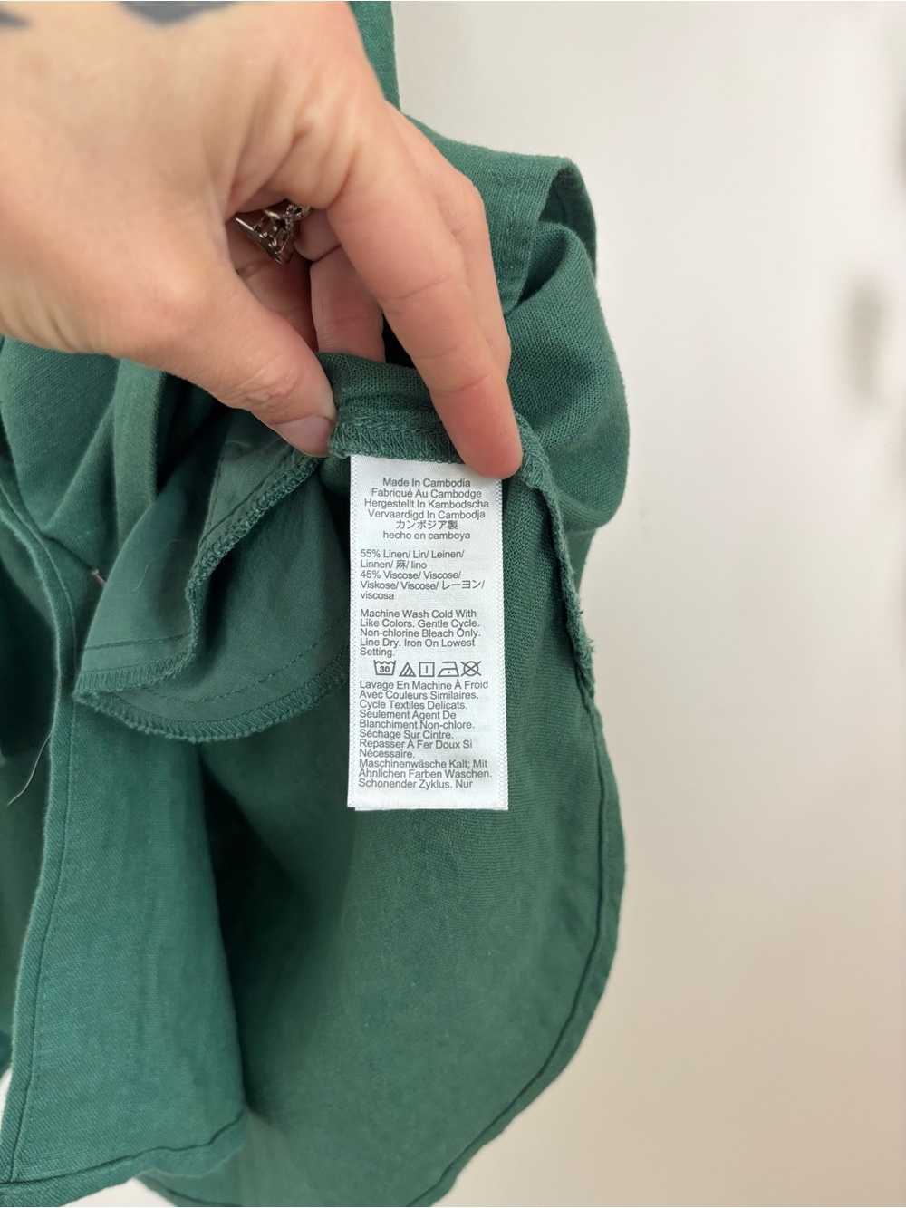 J.Crew Linen-Blend Belted Mini Shirtdress In Kelly Green - Picture 6 of 8